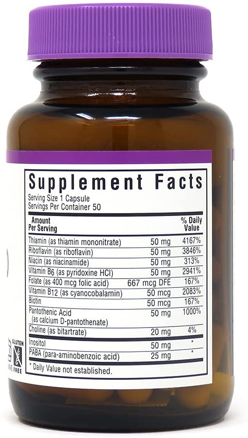Bluebonnet Nutrition B Complex 50 Vegetable Capsules