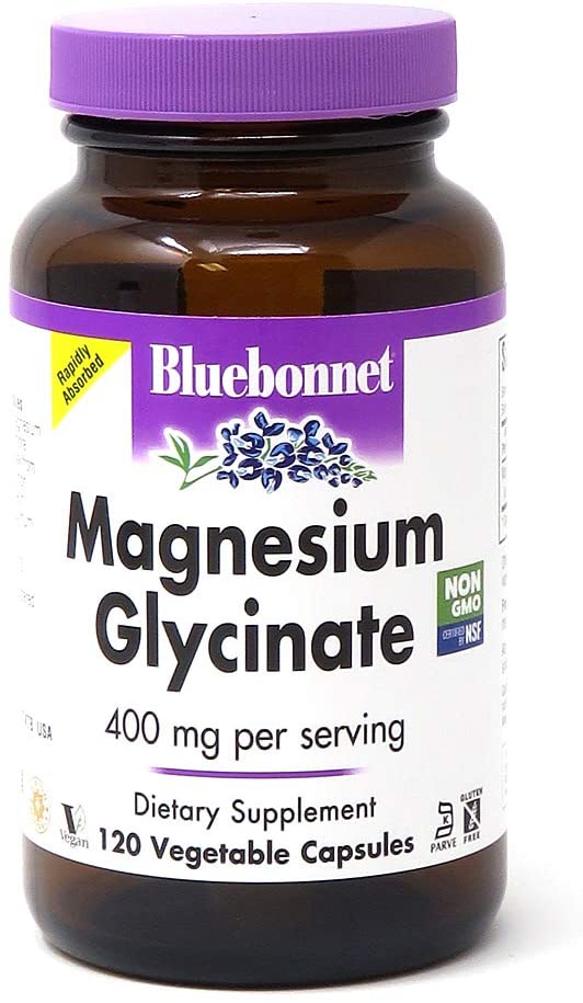 Magnesium Glycinate 400mg, 120 Veggie Capsules