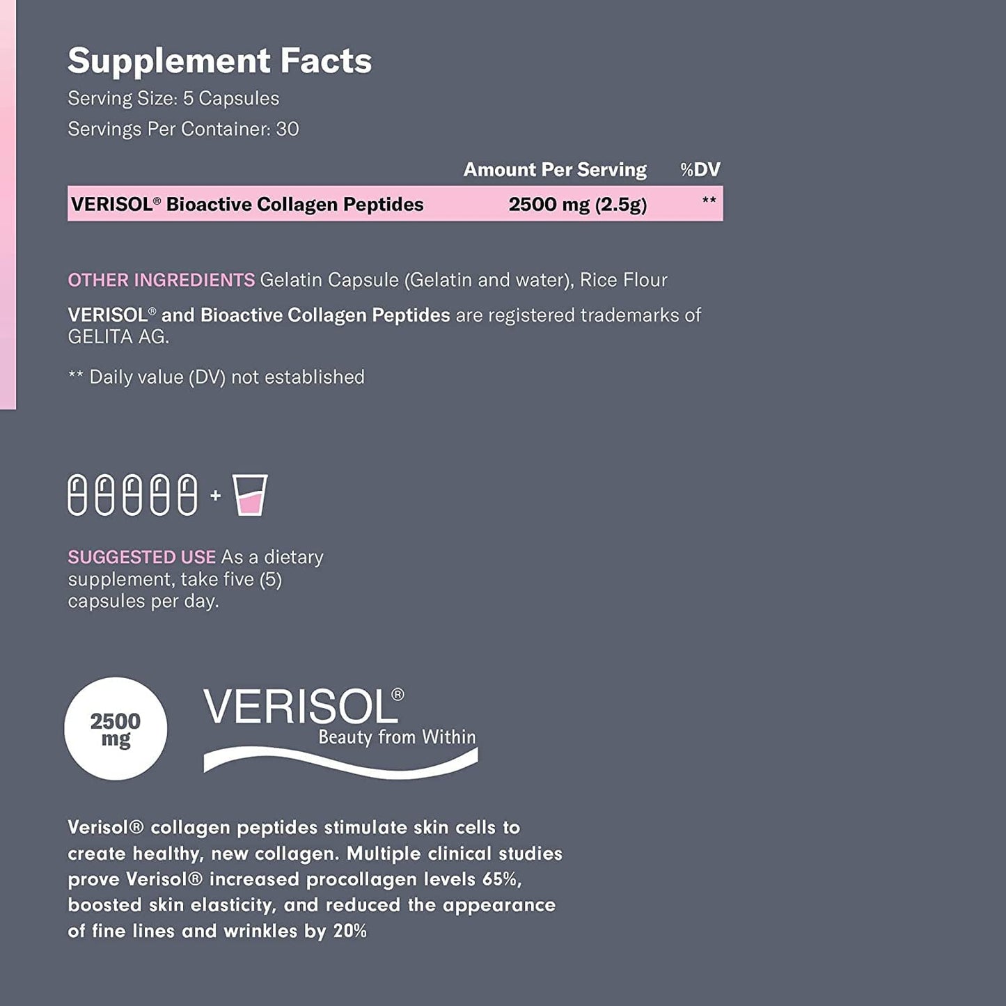 Bioactive Collagen Premium Hydrolyzed Collagen 150 Capsules