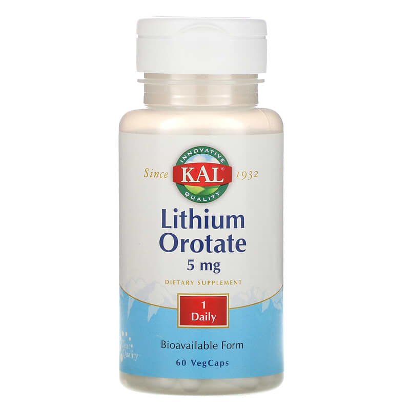 Lithium Orotate, 5 mg, 60 VegCaps