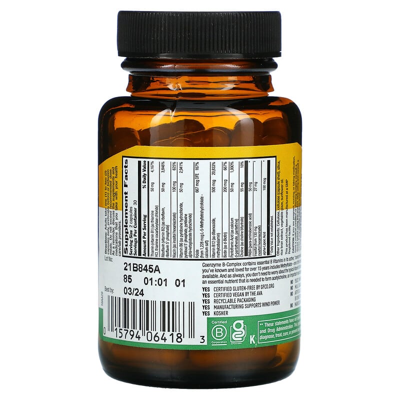 Coenzyme B-Complex , 60 Vegan Capsules