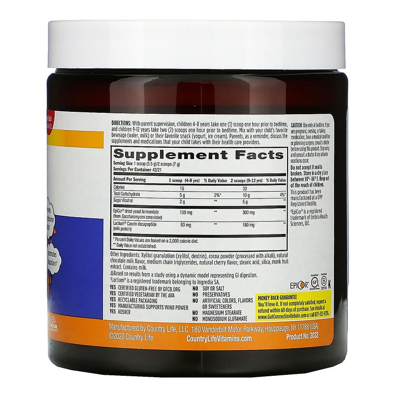 Gut Connection Kids, Sleep Balance, Chocolate Flavor Powder, 5.1 oz (147 g)