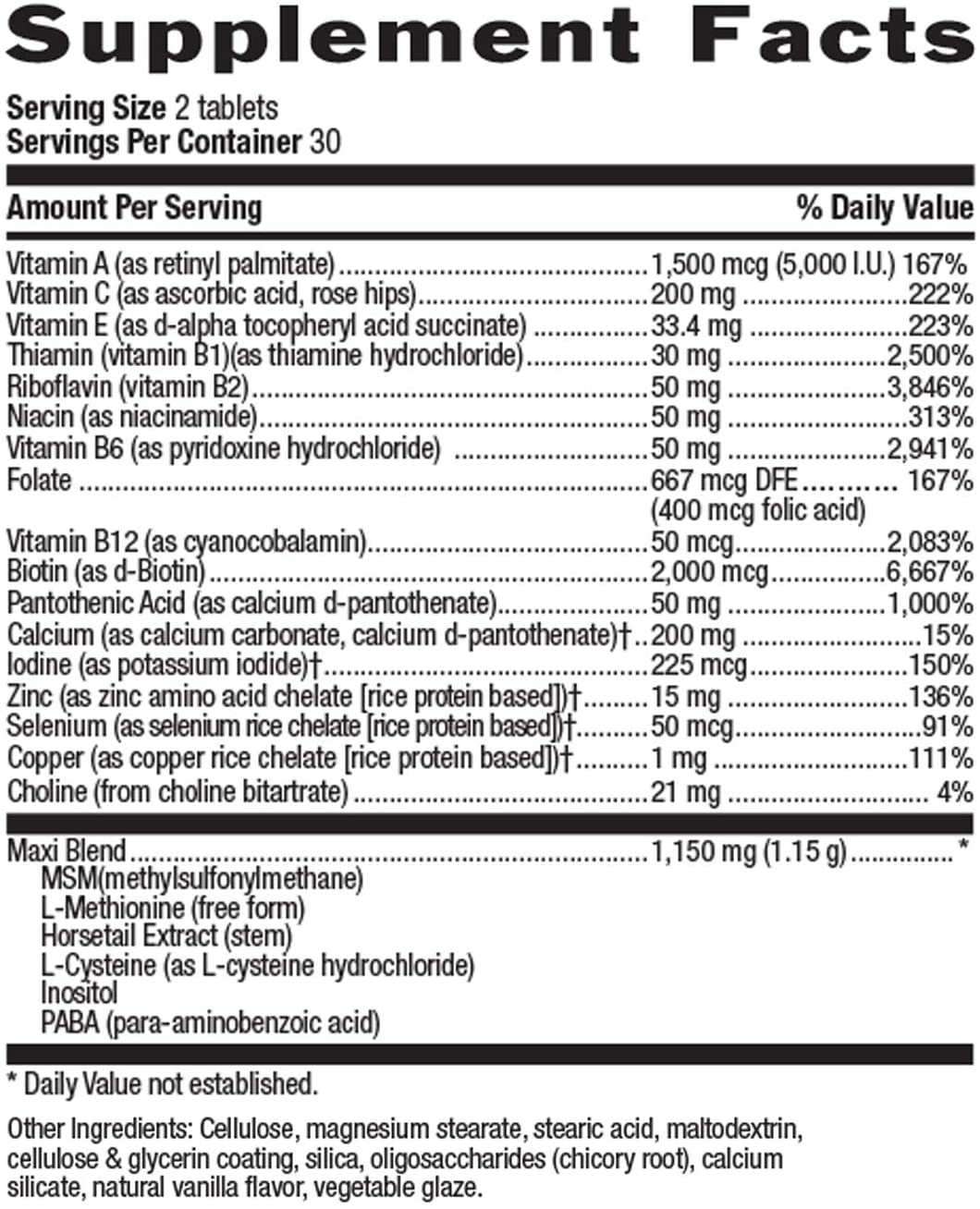 Maxi Hair, 60-Tablets