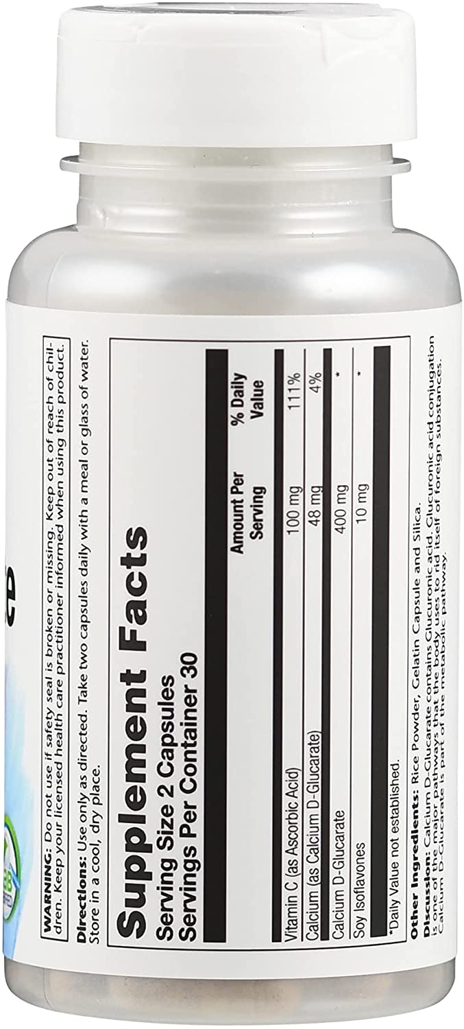 Solaray Calcium D-Glucarate, Capsule (Btl-Plastic) 400mg | 60ct