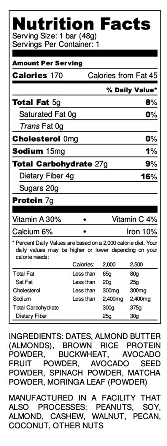 Barvocado Matcha Moringa 7g.protein 48g