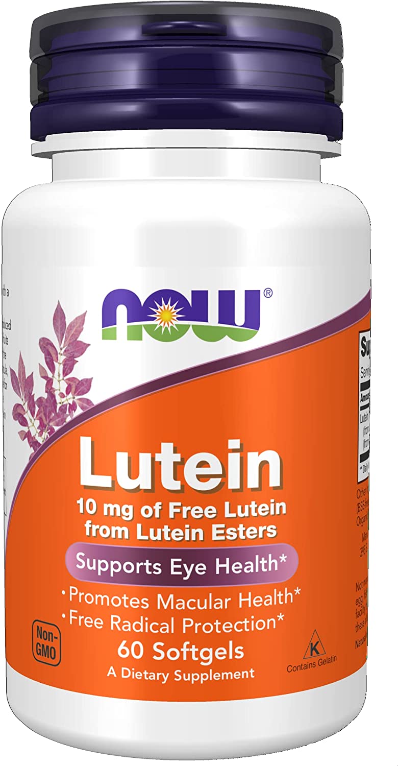 Lutein 10 mg with 10 mg of Free Lutein from Lutein Esters, 60 Softgels