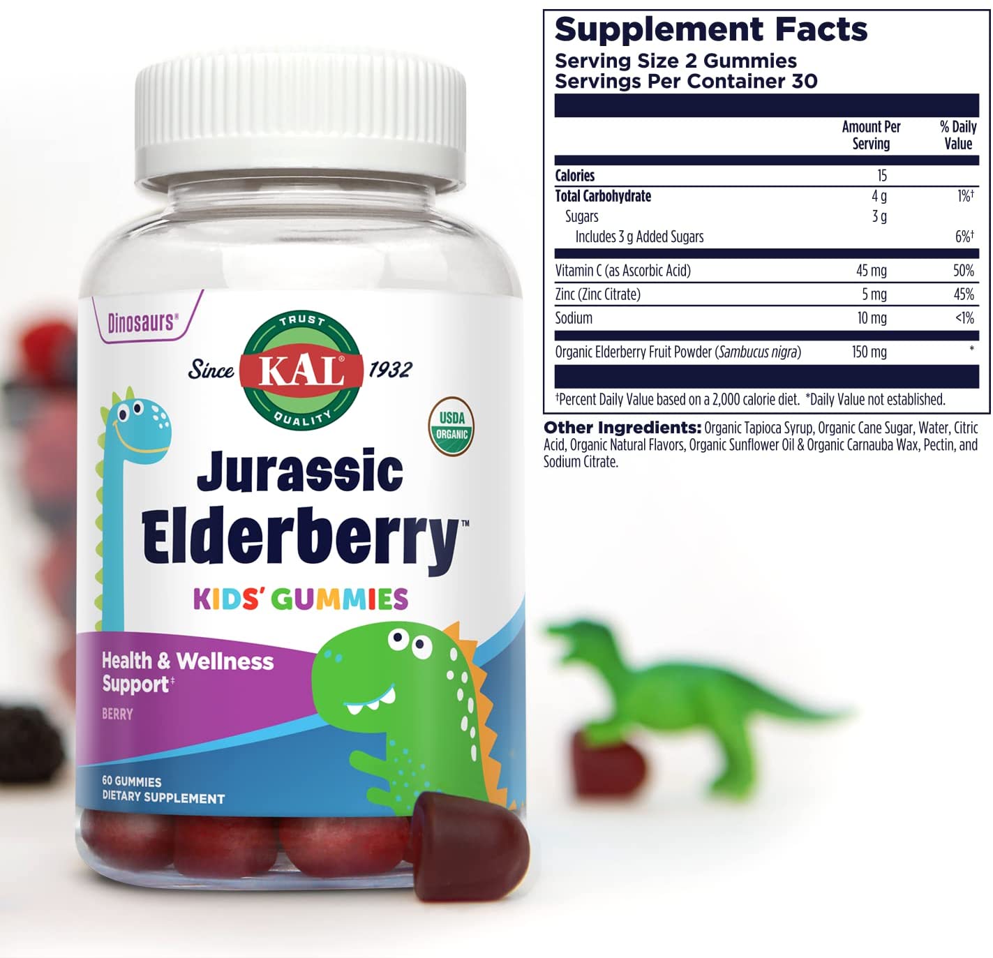 Jurassic Elderberry Kids Gummies 30 Serv, 60 Ct