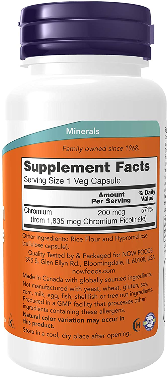 Chromium Picolinate 200 mcg, 100 Veg Capsules
