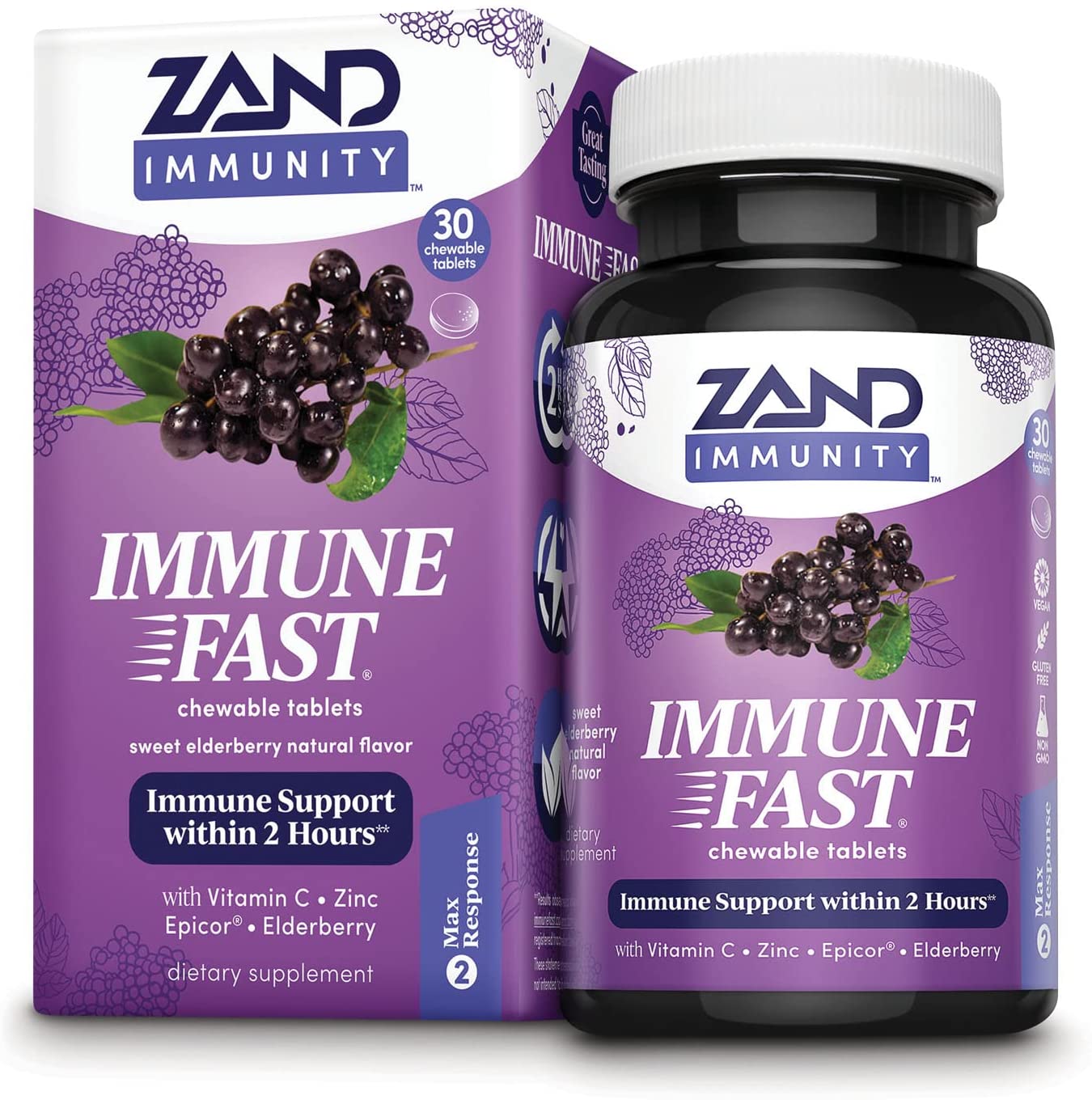 Immune Fast Elderberry Chews 30 Tablets, 10 Serv.