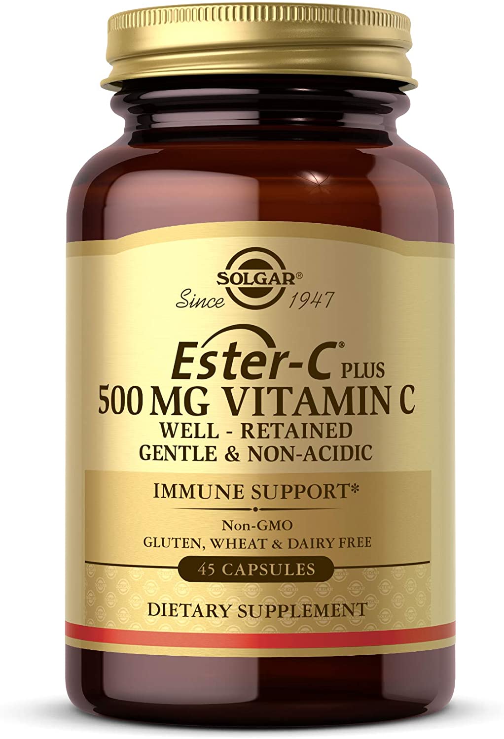Ester-C Plus 500 mg Vitamin C with Citrus Bioflavonoids - 45 Capsules