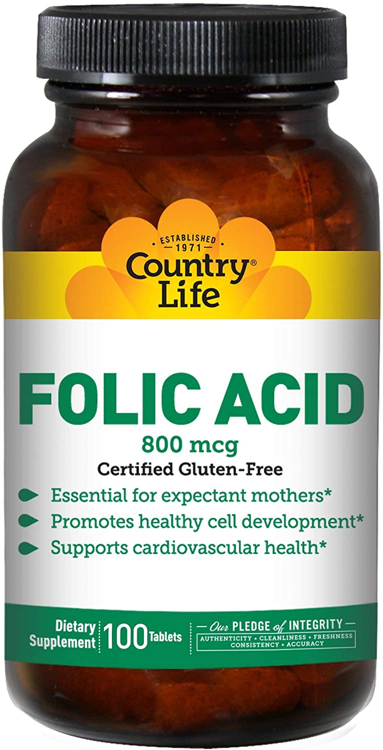 Folic Acid 800 mcg, 100 Tablets