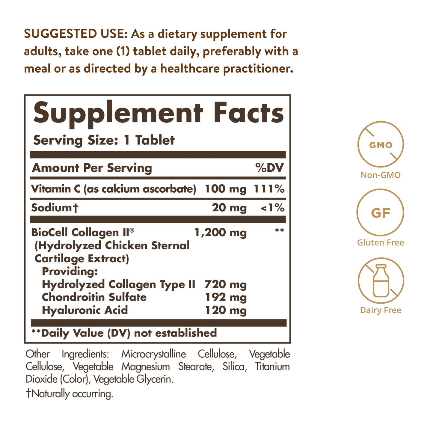 Collagen Hyaluronic Acid Complex Tablets, 30 ct