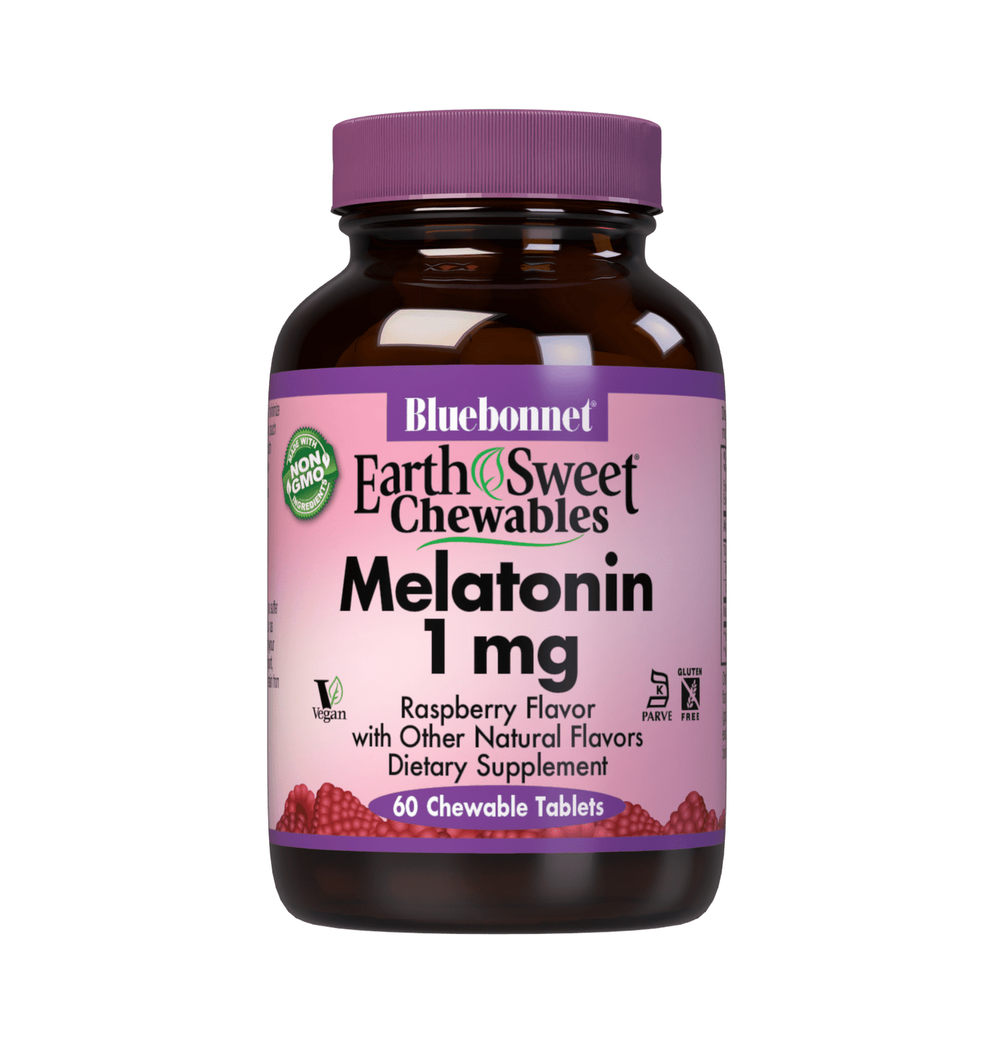 EarthSweet Chewables, Melatonin, Natural Raspberry Flavor, 1 mg, 60 Chewable Tablets