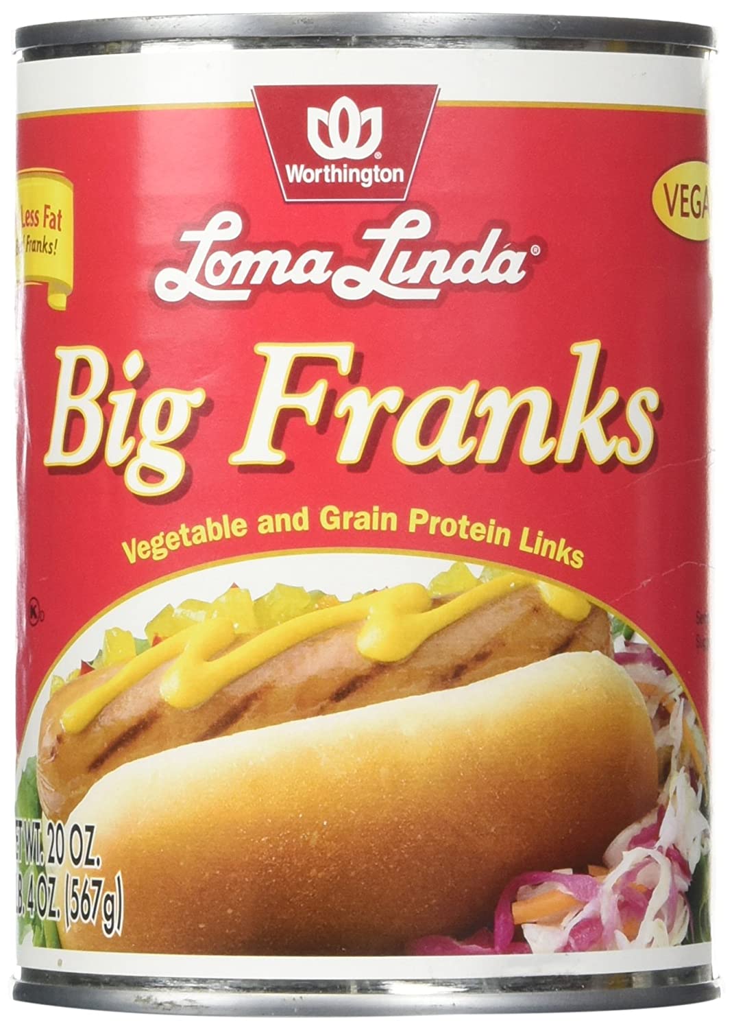 Worthington Big Franks Vegan 1lb (567g)