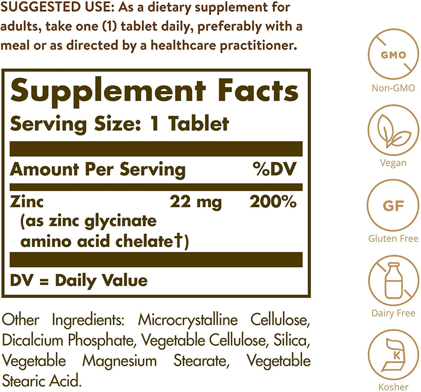 Chelated Zinc 100 Tablets