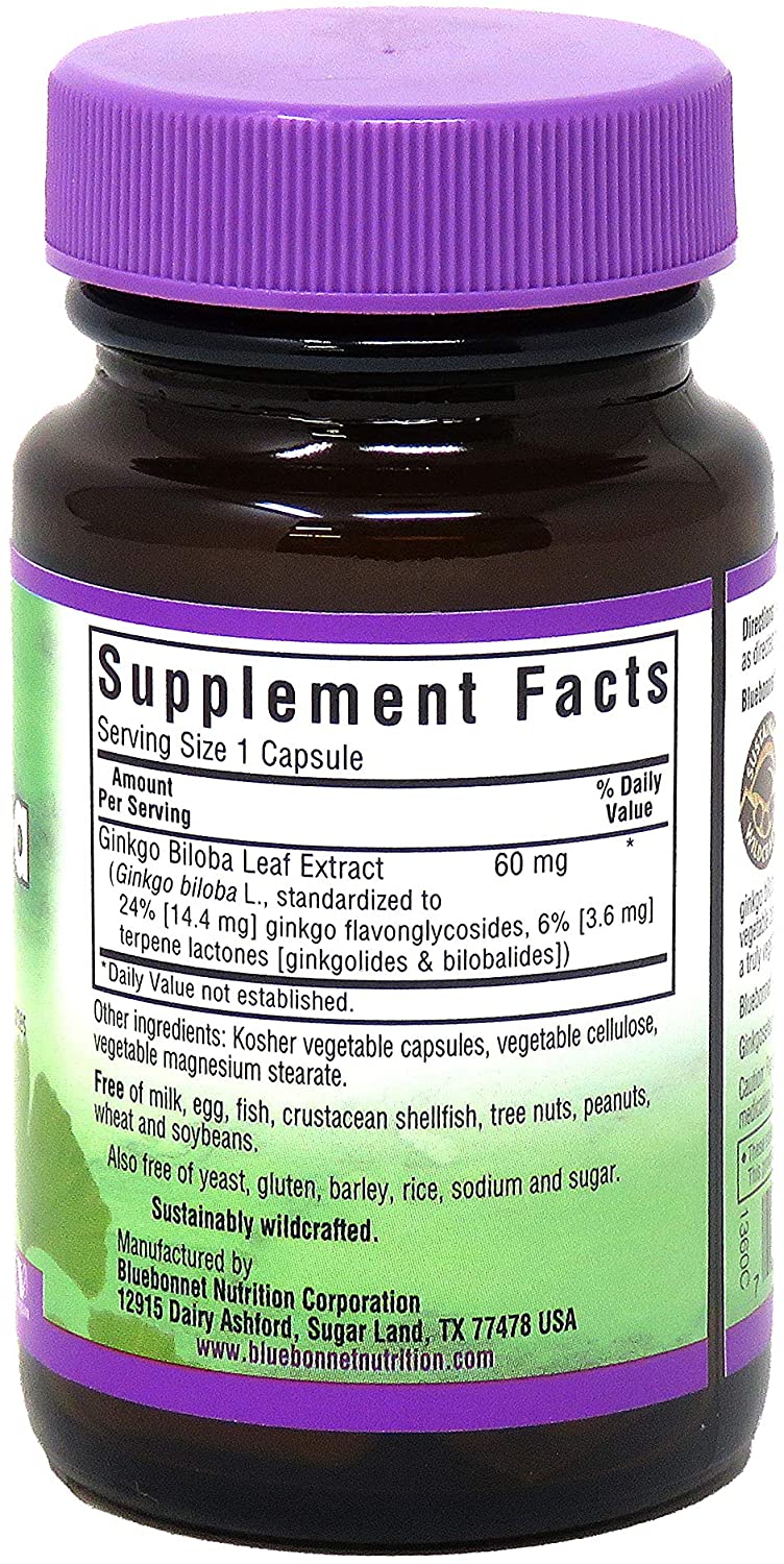 Ginkgo Biloba Leaf Extract Supplement, 30 Count