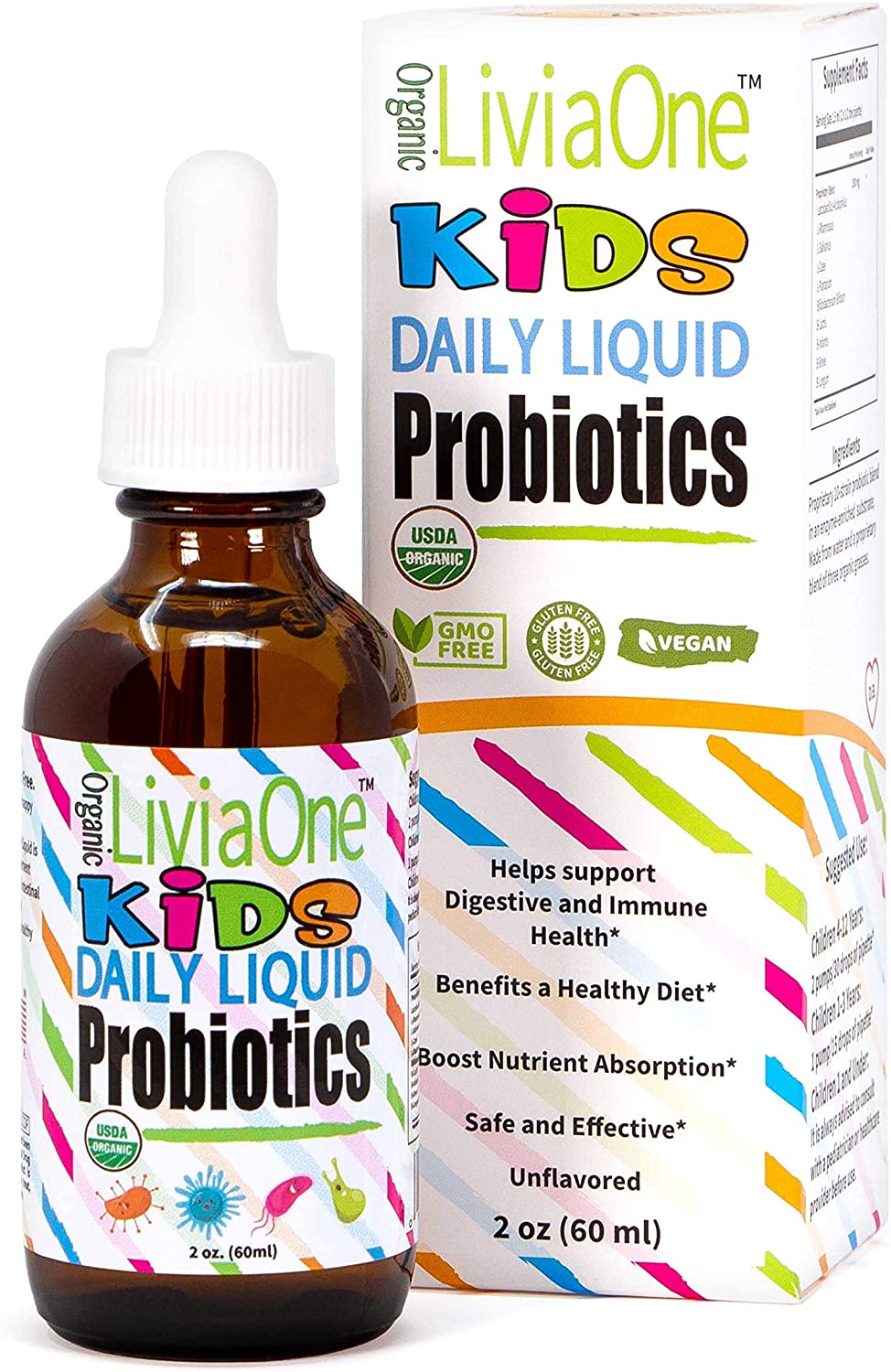 Daily Liquid Probiotics for Kids, 2 Fl Oz (Pack of 1)