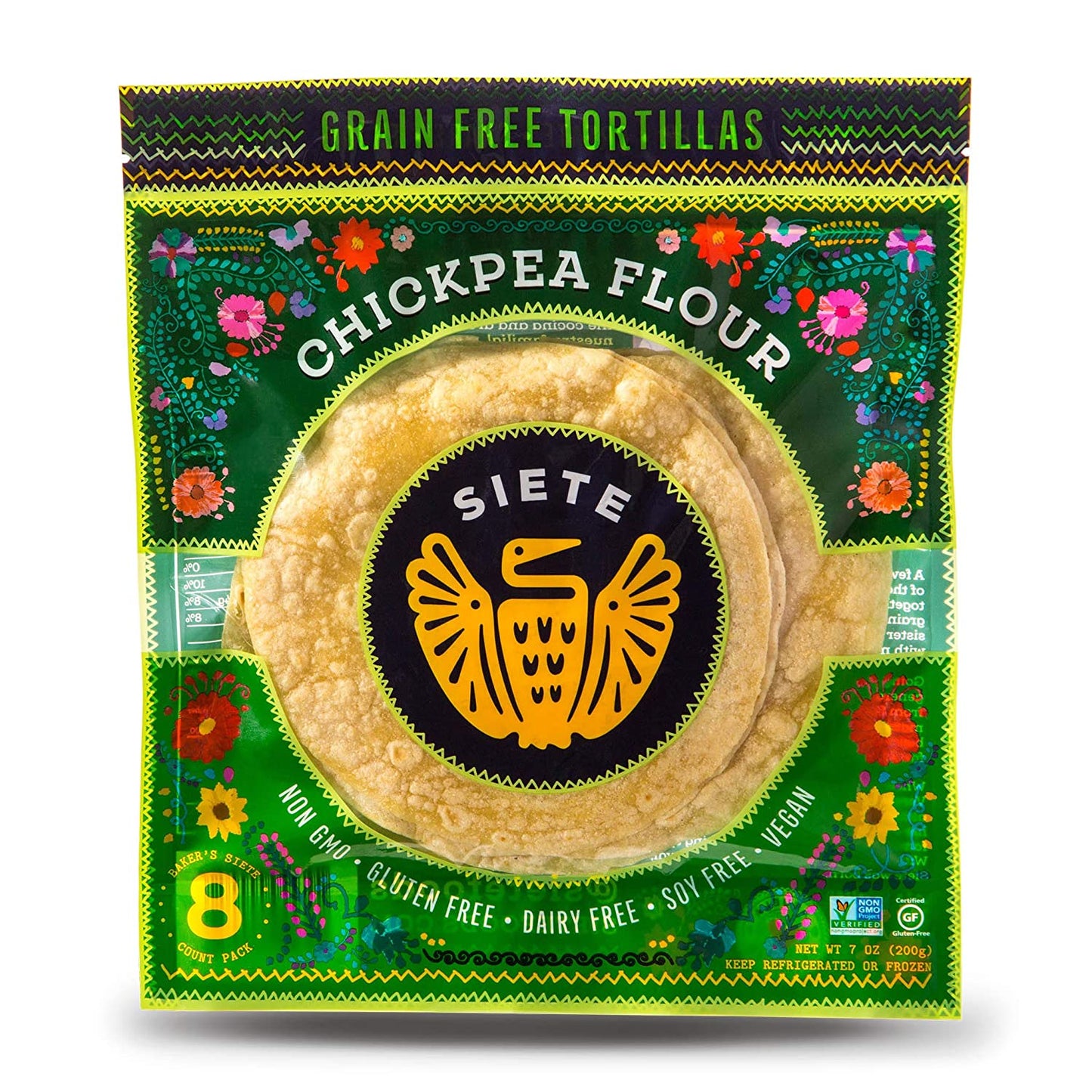 Grain Free Chickpea Flour Tortilla, 7 OZ