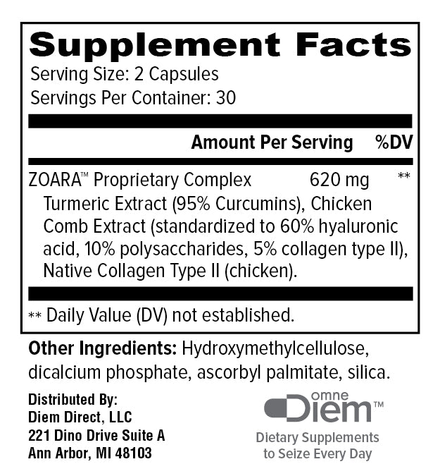 Joint Comfort with Zoara 60 Capsules