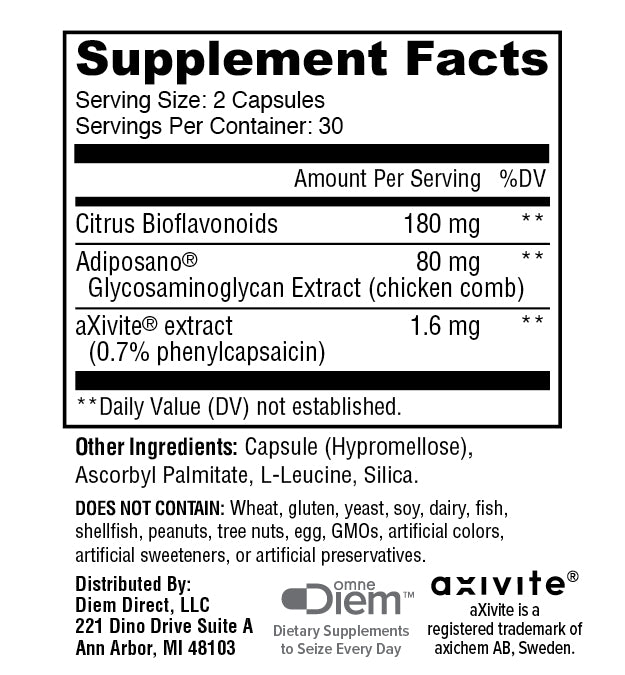 Omne Diem Thermogenic Weight Management 60 Caps