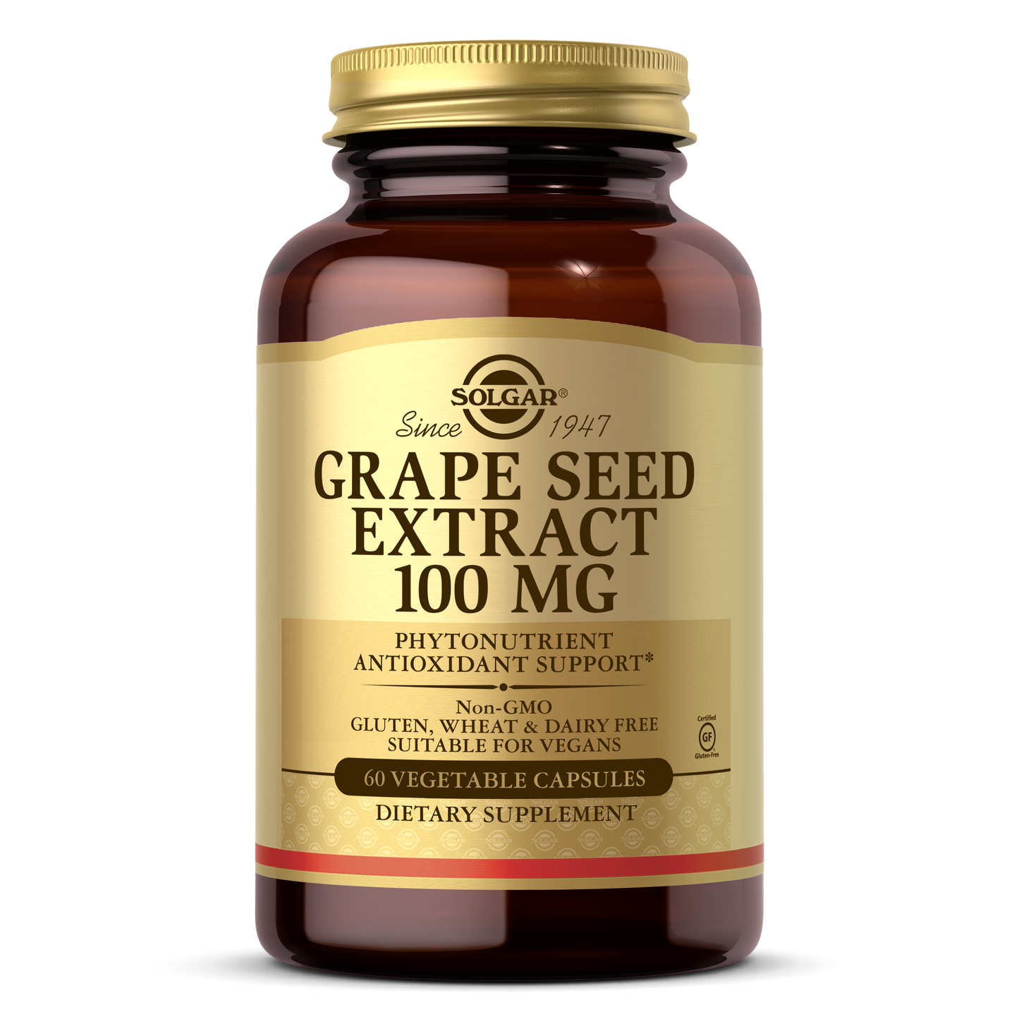 Grape Seed Extract 100 mg Vegetable Capsules, 60 ct