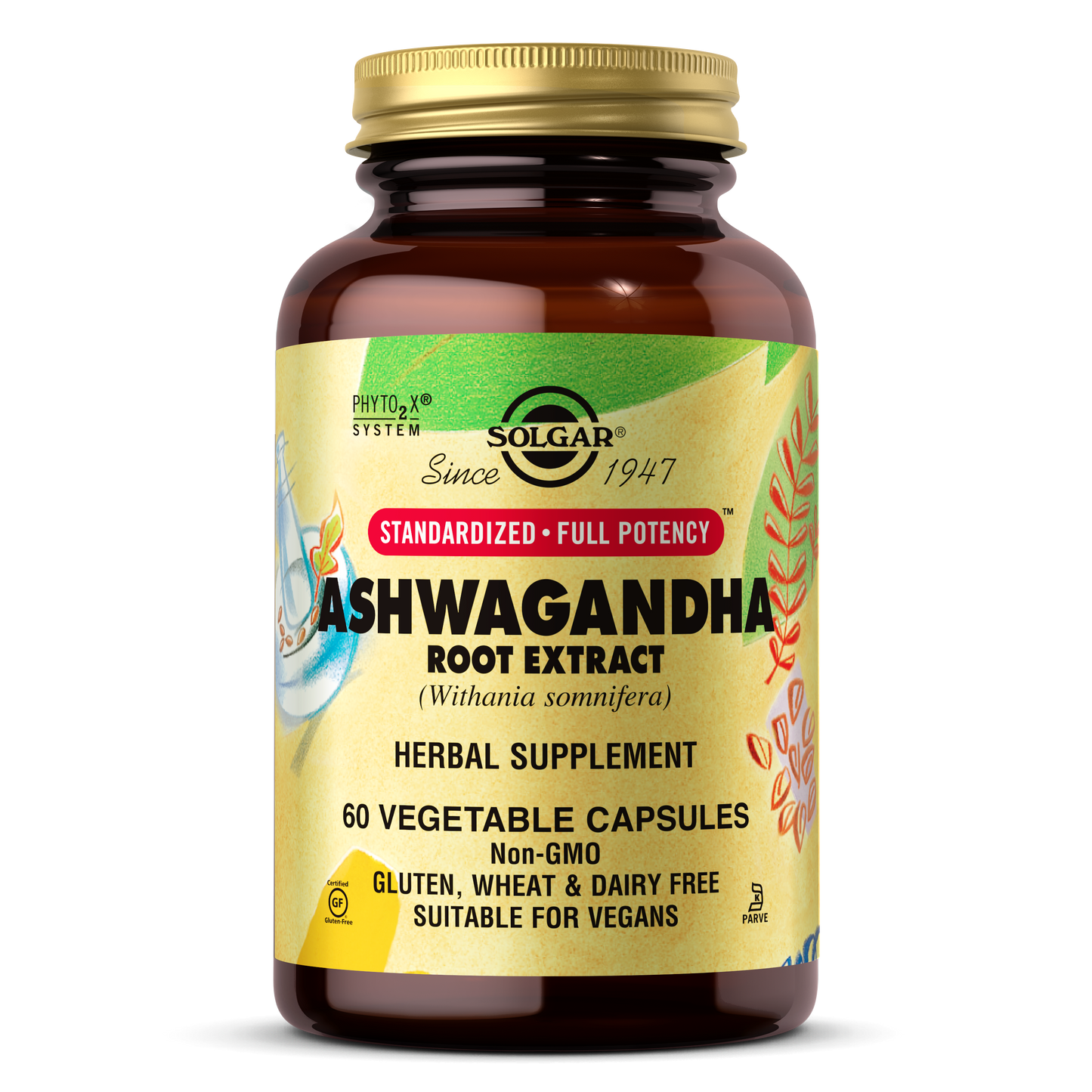 Ashwagandha Root Extract, 60 Vegetable Capsules