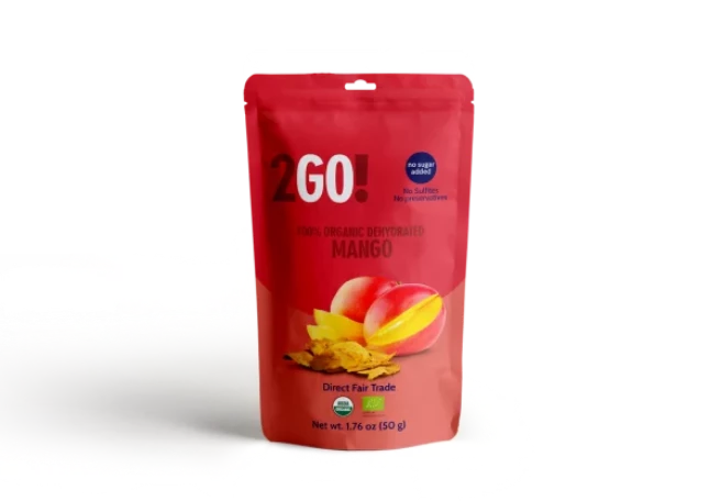 2GO: Organic Dried Mango, 1.76 oz