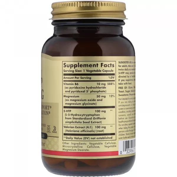 5-HTP, 100 mg, 30 Vegetable Capsules
