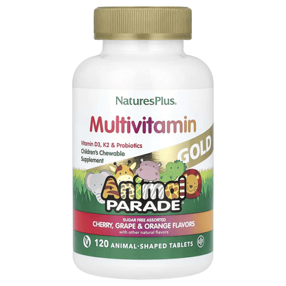 NaturesPlus® Animal Parade Gold, Assorted Chewable, 120 Tablets
