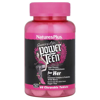 NaturesPlus® Power Teen for Her Chewable, 60 Tablets