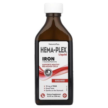 NaturesPlus® Hema-Plex® Liquid, Iron, 8.5 fl oz (250 ml)