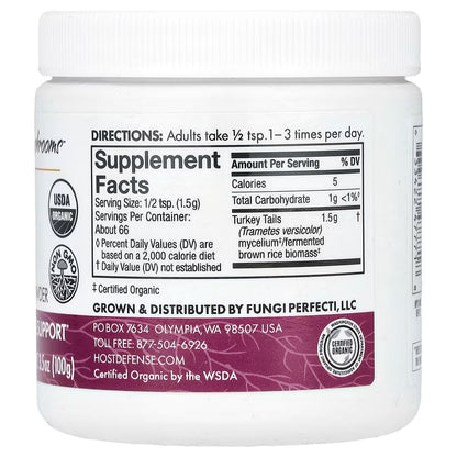 Host Defense, Mushrooms™, Turkey Tail, Mushroom Mycelium Powder