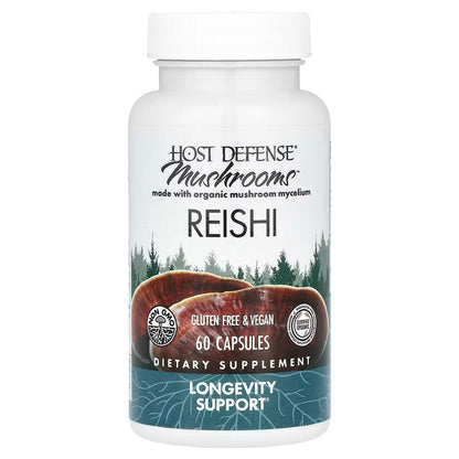 Host Defense, Mushrooms™, Reishi, (0.5 g per Capsule)