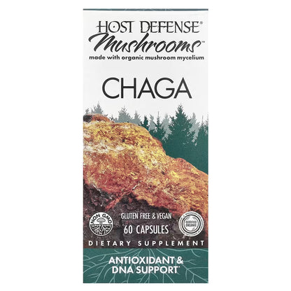 Host Defense, Mushrooms™, Chaga, (0.5 g per Capsule)