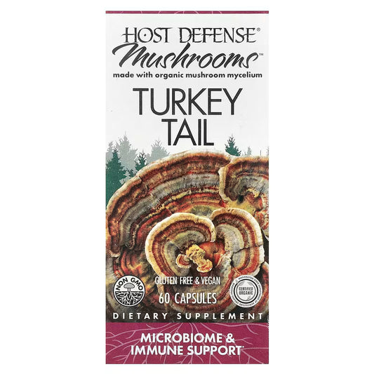 Host Defense, Mushrooms™, Turkey Tail, (0.5 g per Capsule)