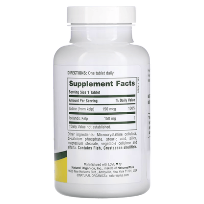 NaturesPlus® KELP, 300 Tablets (150 mg per Tablet)