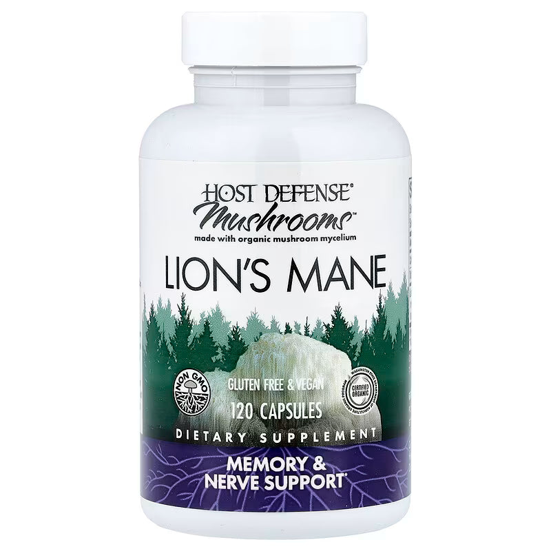 Host Defense, Mushrooms, Lion's Mane (0.5 g per Capsule)