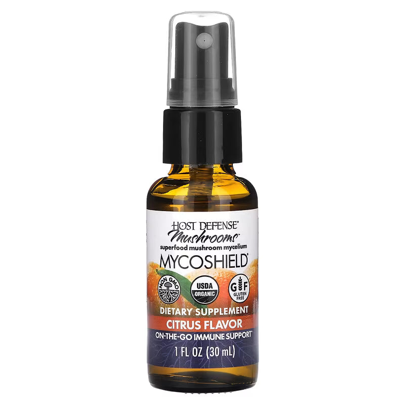 Host Defense, Mushrooms, MycoShield Spray, Citrus, 1 fl oz (30 ml)