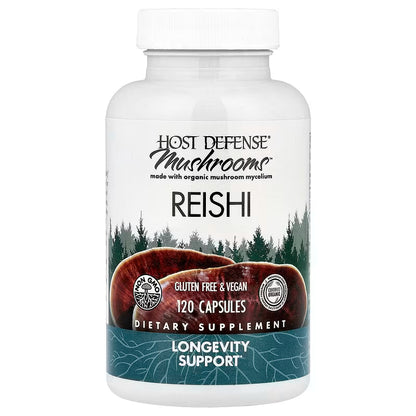 Host Defense, Mushrooms™, Reishi, (0.5 g per Capsule)