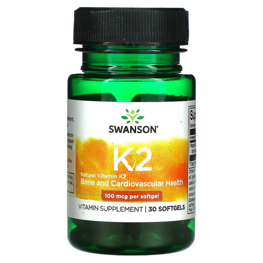 Natural Vitamin K2, 100 mcg, 30 Softgels