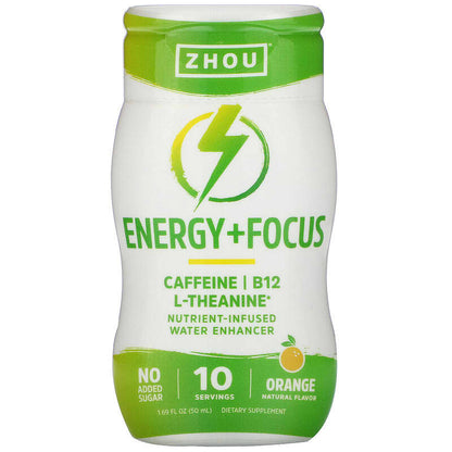 Energy + Focus, Nutrient-Infused Water Enhancer, Orange, 1.69 fl oz (50 ml)