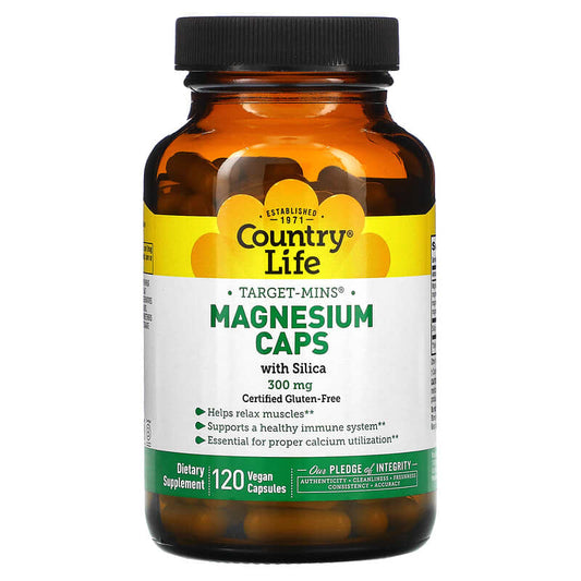 Target-Mins Magnesium Caps with Silica, 300 mg, 120 Vegan Capsules