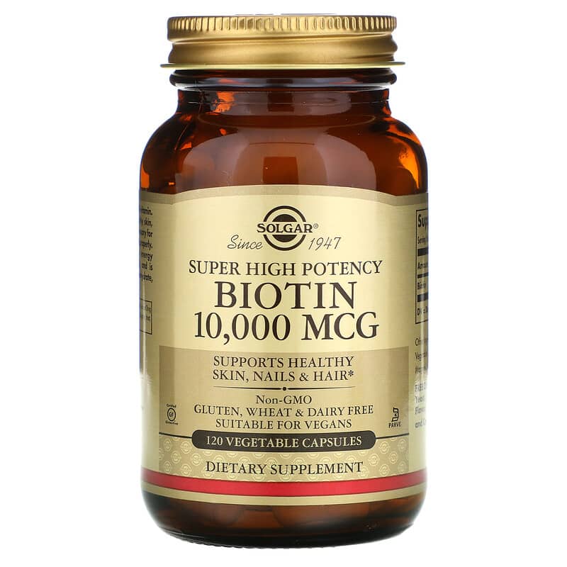 Super High Potency Biotin, 10,000 mcg, 120 Vegetable Capsules