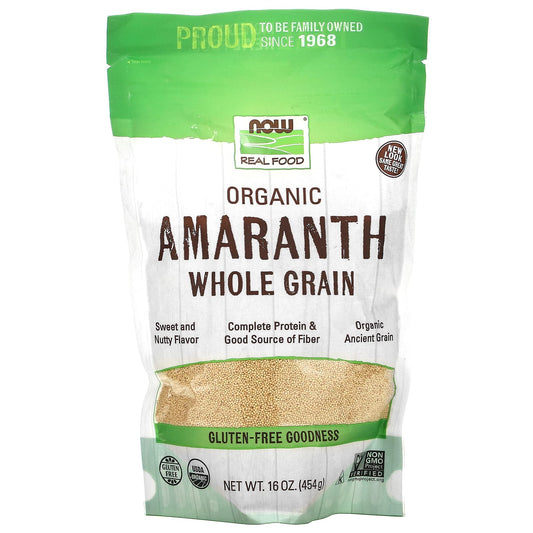 Organic Amaranth, Whole Grain, 16 oz (454 g)