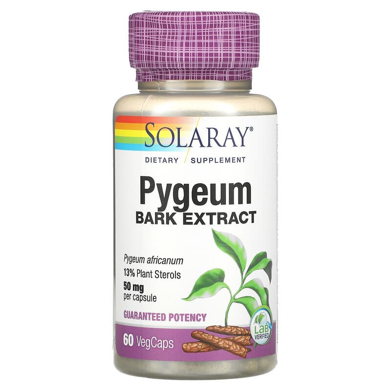 Pygeum Bark Extract, 50 mg, 60 VegCaps