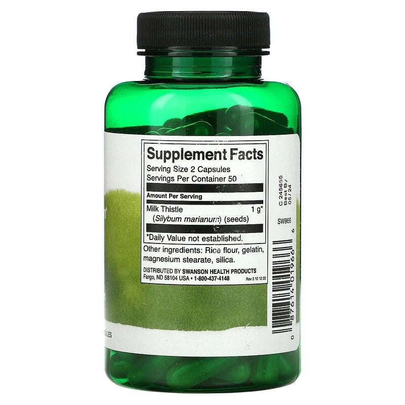 Milk Thistle, 500 mg, 100 Capsules