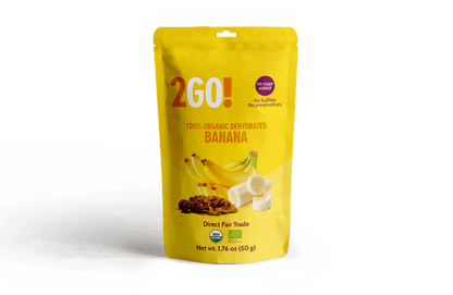 2go! Organic Dried Banana, 1.76 Oz