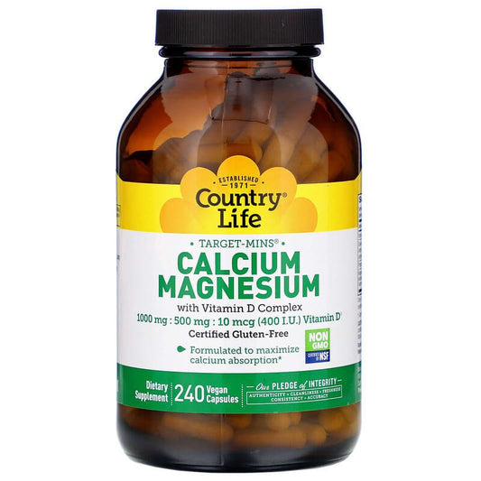 Target-Mins Calcium Magnesium with Vitamin D Complex, 240 Vegan Capsules