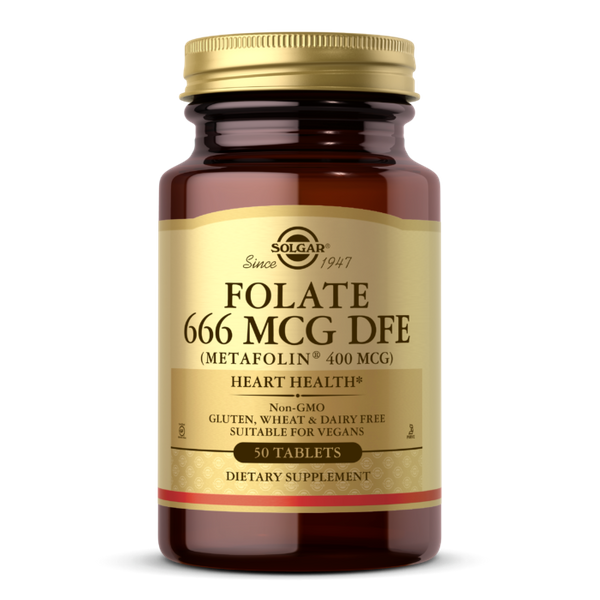 Folate as Metafolin, 400 mcg, 50 Tablets – Nutracore