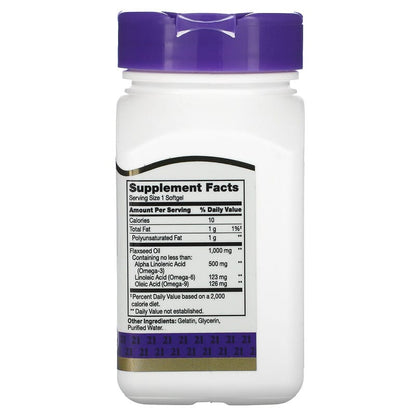 Flaxseed Oil, 1,000 mg, 60 Softgels